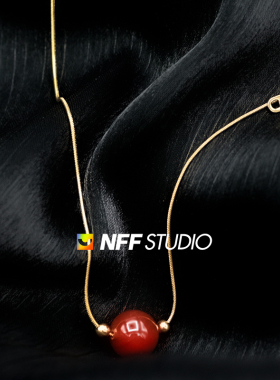 轻奢时尚高级玛瑙吊坠锁骨链