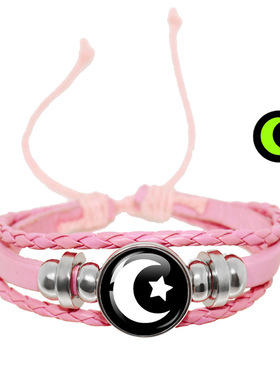 夜光日月恋人时光宝石手链