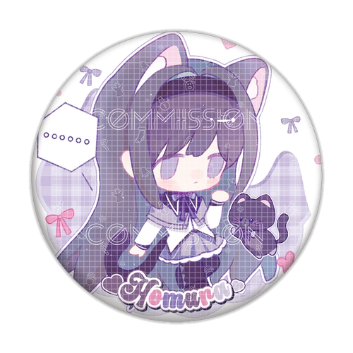 同人魔法少女小圆周边萌宠乐园鹿目圆晓美焰徽章吧唧色纸挂件原创 - 图3