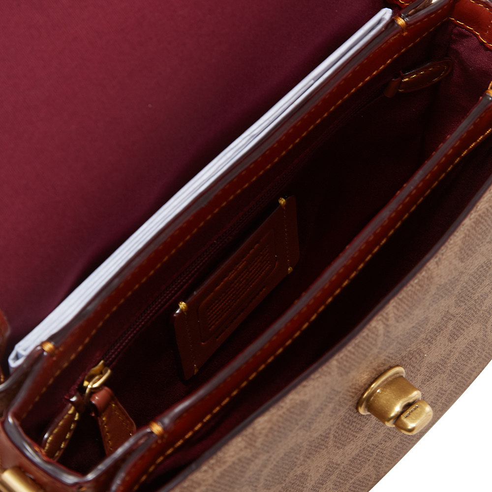 coach /蔻驰经典款多色牛皮拼接 天猫奢品直营女士包袋