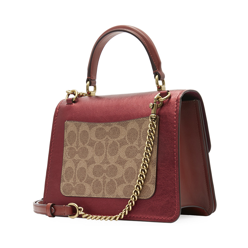 coach /蔻驰经典款棕红色parker 天猫奢品直营女士包袋