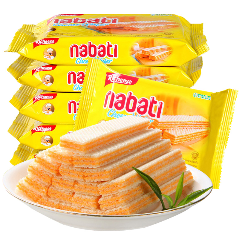 丽芝士威化饼干nabati纳宝帝奶酪味印尼进口芝士零食休闲小吃食品
