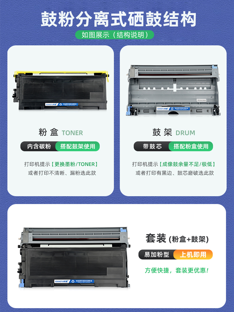 适用联想M7130粉盒M3120 M3220硒鼓M7020 M7030 M7120打印机墨盒 - 图1