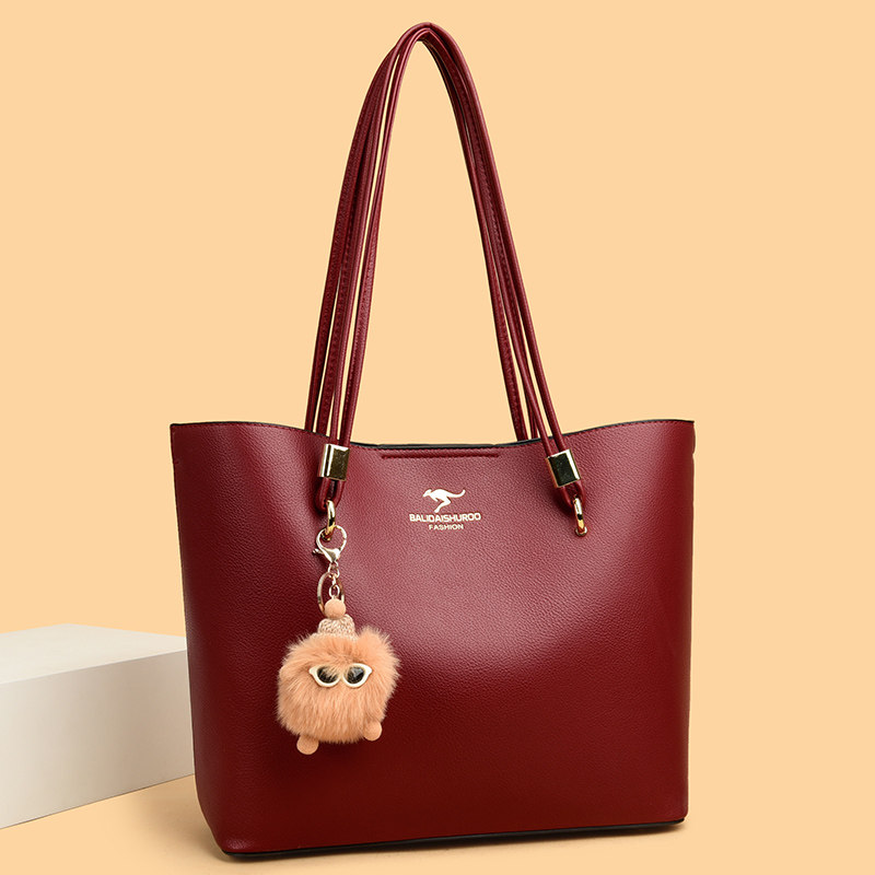 品牌真皮托特包女2025新款时尚通勤中年妈妈包女士牛皮单肩腋下包,淘宝优惠券,粉丝福利购,淘宝优惠卷