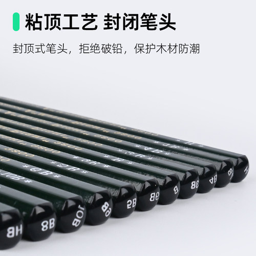 UNI日本三菱素描铅笔9800美术生专用绘画HB2B套装小学生考试绘图 - 图0