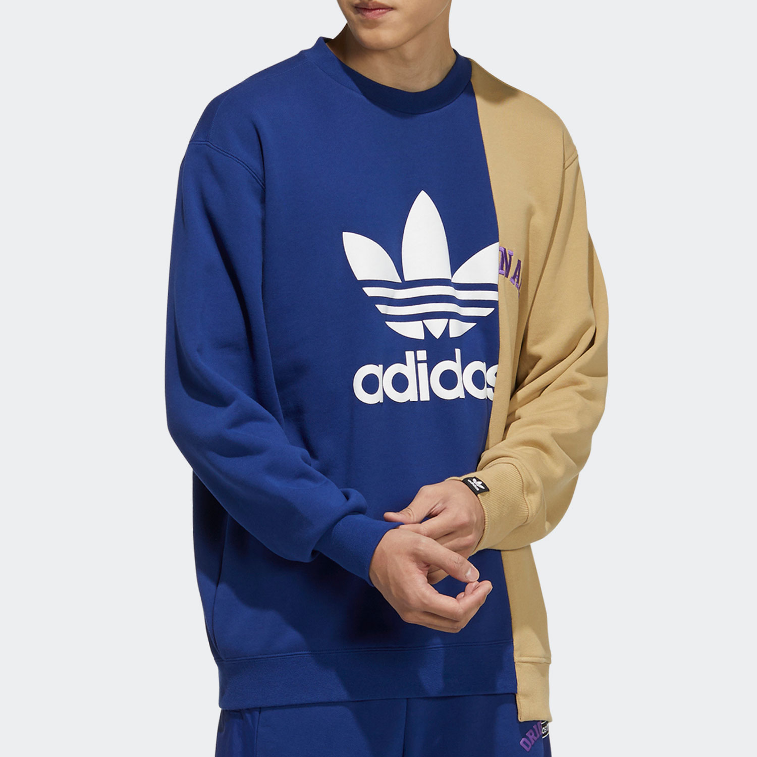 Adidas/阿迪达斯正品三叶草男子运动时尚潮流圆领卫衣HC0380 - 图1