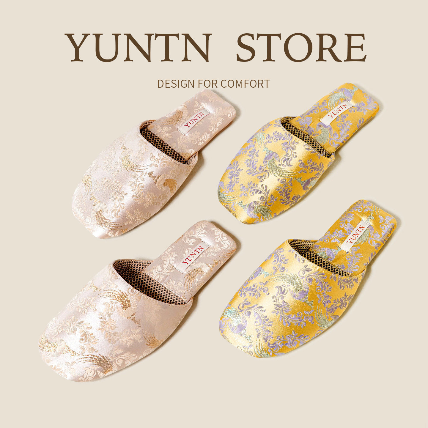 夏季中式美学孔雀纹绣花包头四季凉拖鞋女防滑轻便牛筋底透气居家,淘宝优惠券,粉丝福利购,淘宝优惠卷