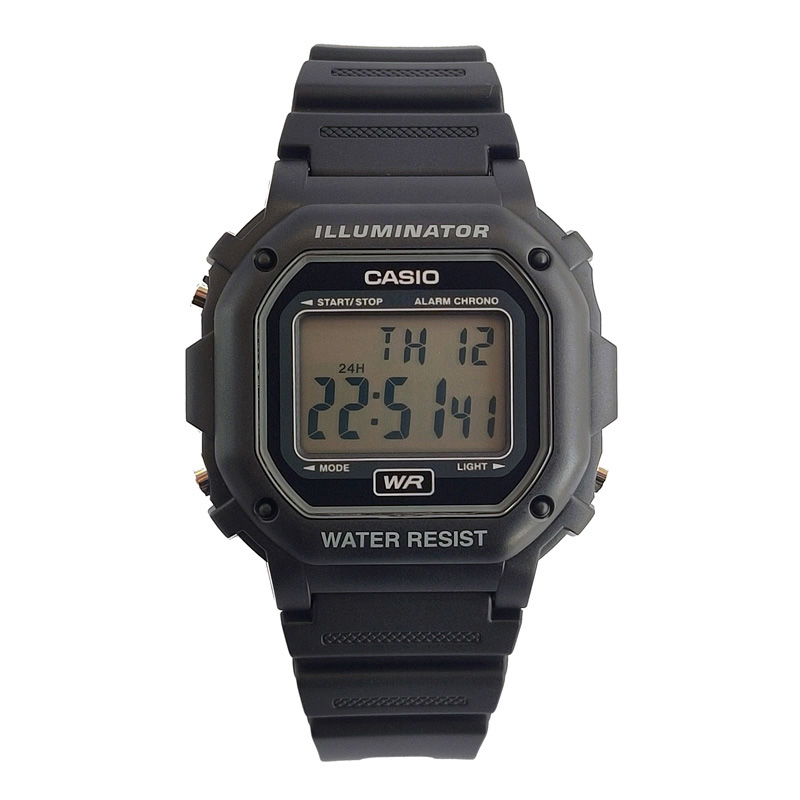 卡西欧手表CASIO F108WH-1A 男女复古防水经典方块黑色电子表 - 图3