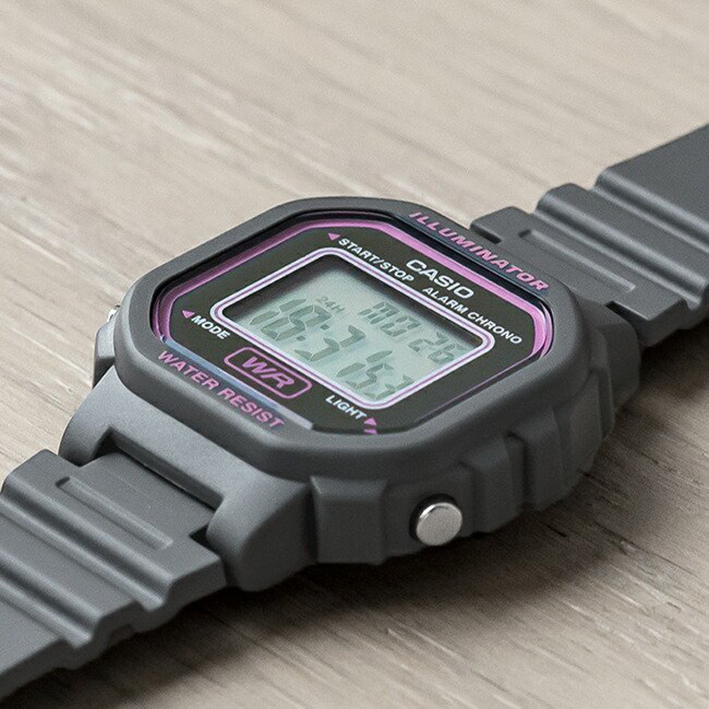 卡西欧手表女CASIO LA-20WH-8A 黑色小方表学生防水数显电子表 - 图0