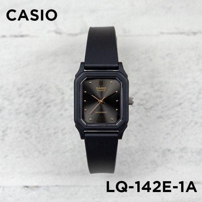 卡西欧手表女casio LQ-142-7E小黑表学生考试简约小方块防水女表-图3