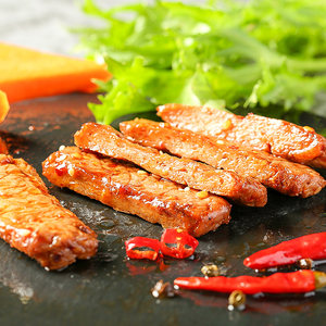 好巴食麻辣条手撕素牛肉烤素肉大豆制品蛋白质素肉麻辣条牛排辣味