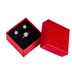 唯华首饰盒正方形礼物盒戒指盒耳环饰品盒子耳钉饰盒子