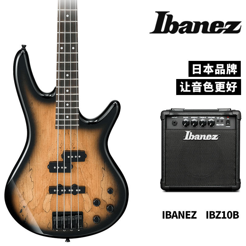 日本品牌依班娜带前级驱动电贝司 ibanez红旗贝司-电贝司