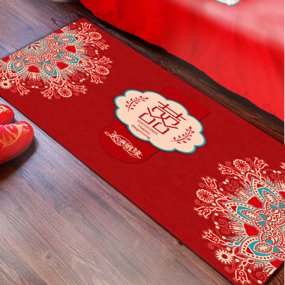 Carpet Red Festive Entrance Door Romantic Wedding Supplies