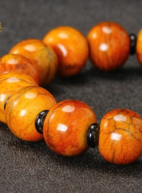 西藏老料牦牛骨手串男女盘玩佛珠