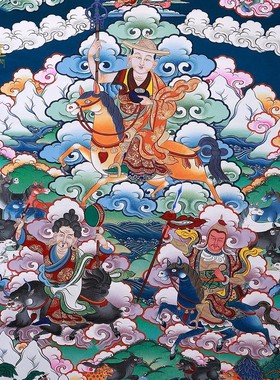 格萨尔王壁画唐卡装饰画家用供奉