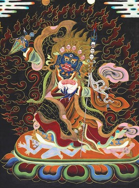 玛哈嘎拉唐卡壁画挂画