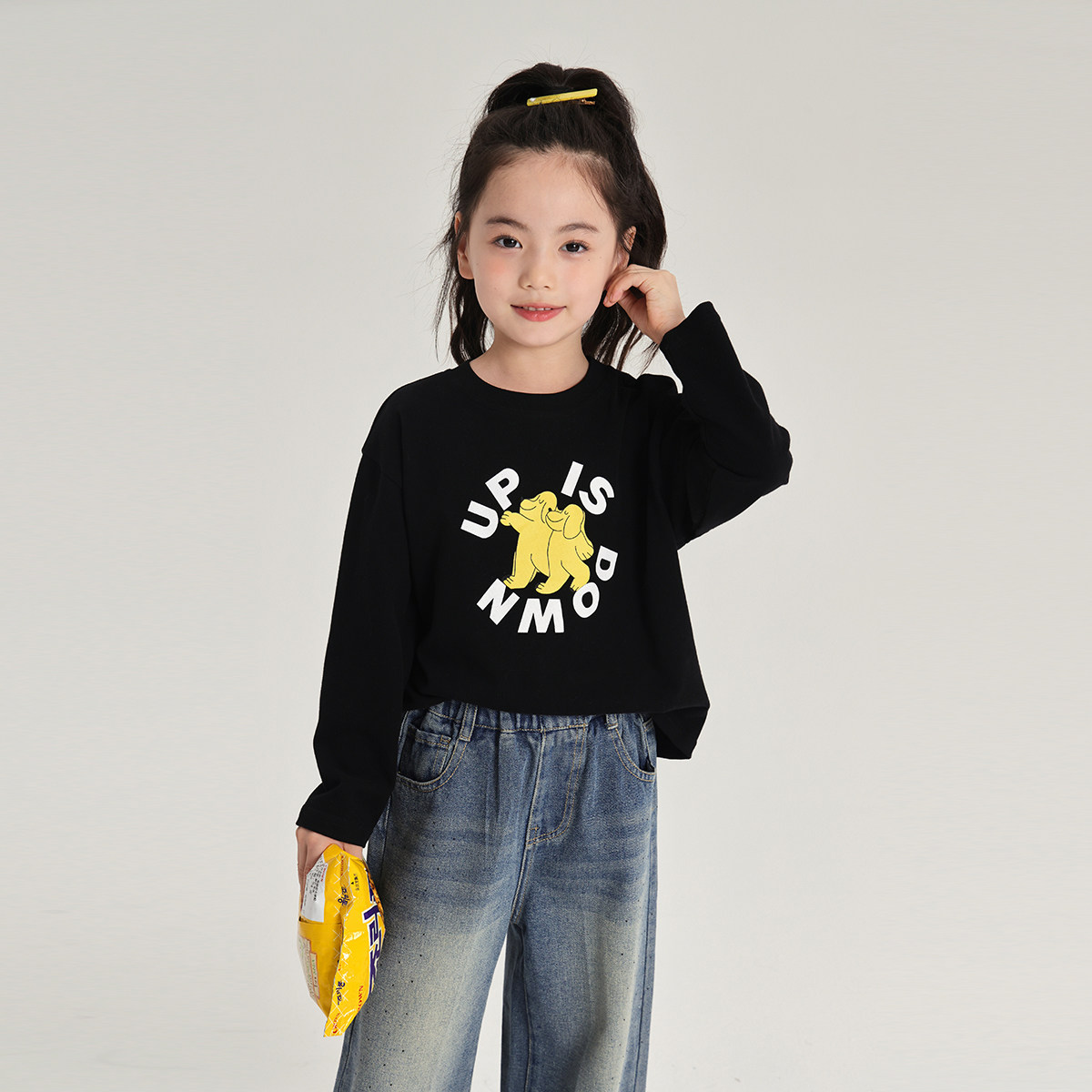 布丁哈鲁秋装女童秋季打底衫2026新款儿童秋季长袖圆领T恤,淘宝优惠券,粉丝福利购,淘宝优惠卷