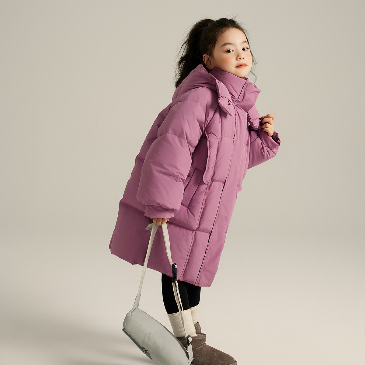 沫沫童装冬装女童洋气中长款羽绒服2026新款儿童冬季大童加厚外套,淘宝优惠券,粉丝福利购,淘宝优惠卷