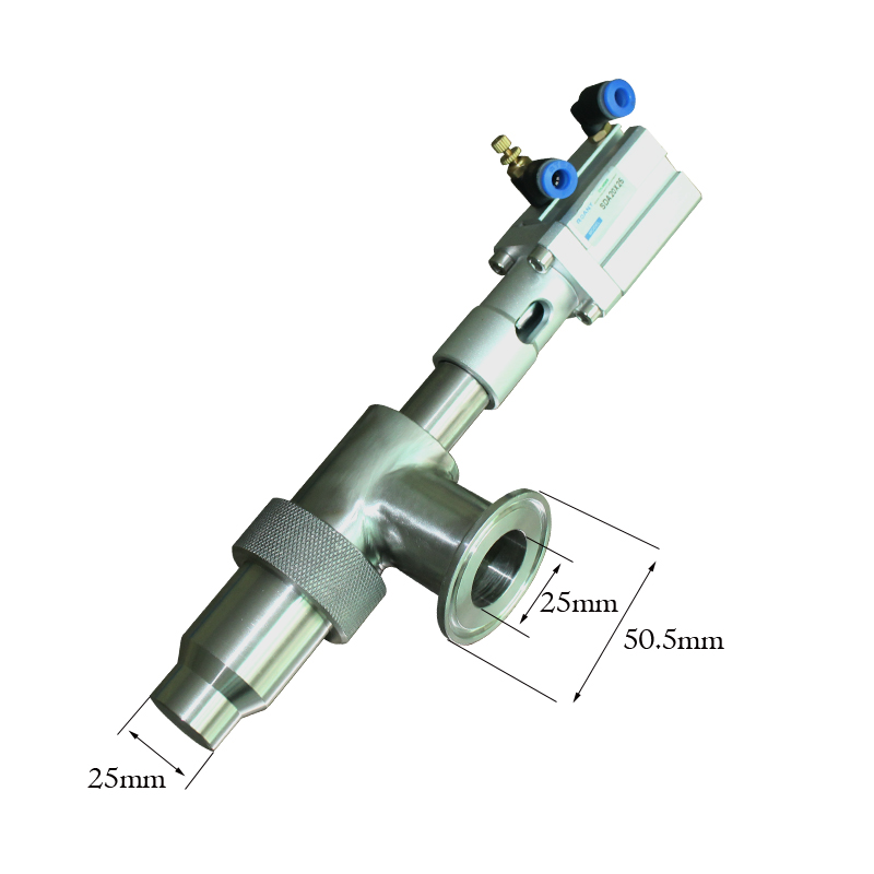 防滴漏灌装25mm通径加大号进水32mm/50.5mm气动不锈钢灌装阀门 - 图0