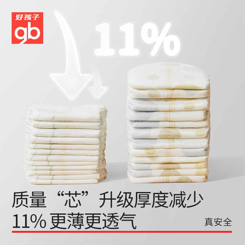 gb好孩子婴儿POMPOM尿不湿2包