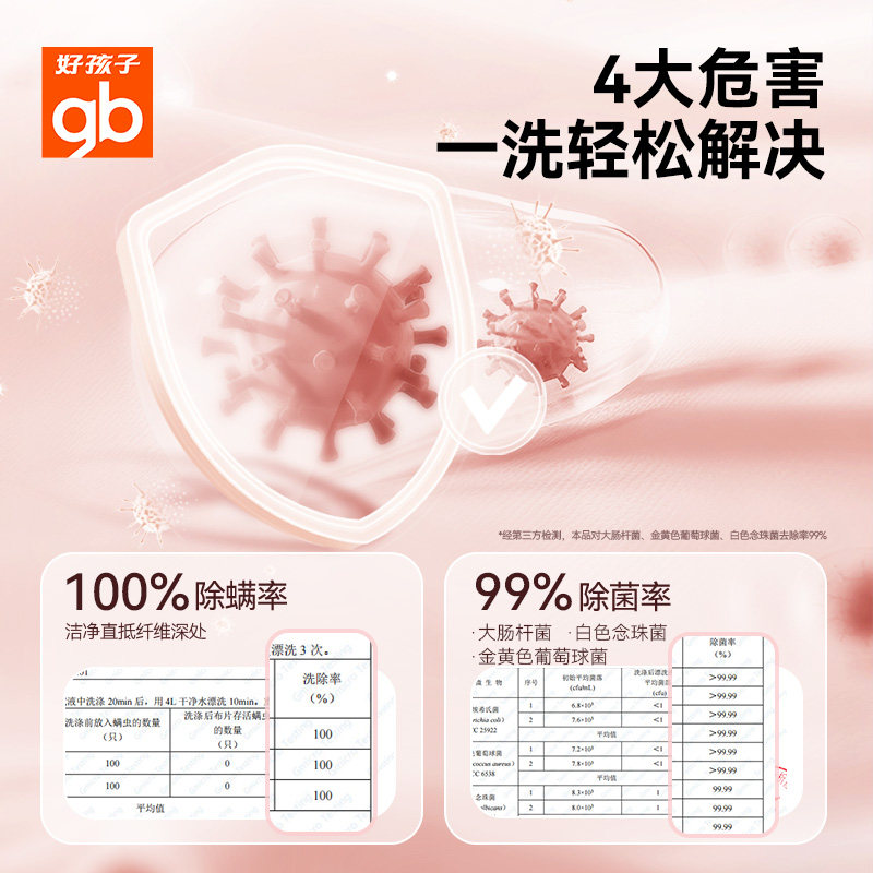 gb好孩子婴儿桃叶洗衣液新生儿童宝宝大人衣物内衣洗衣液水蜜桃香