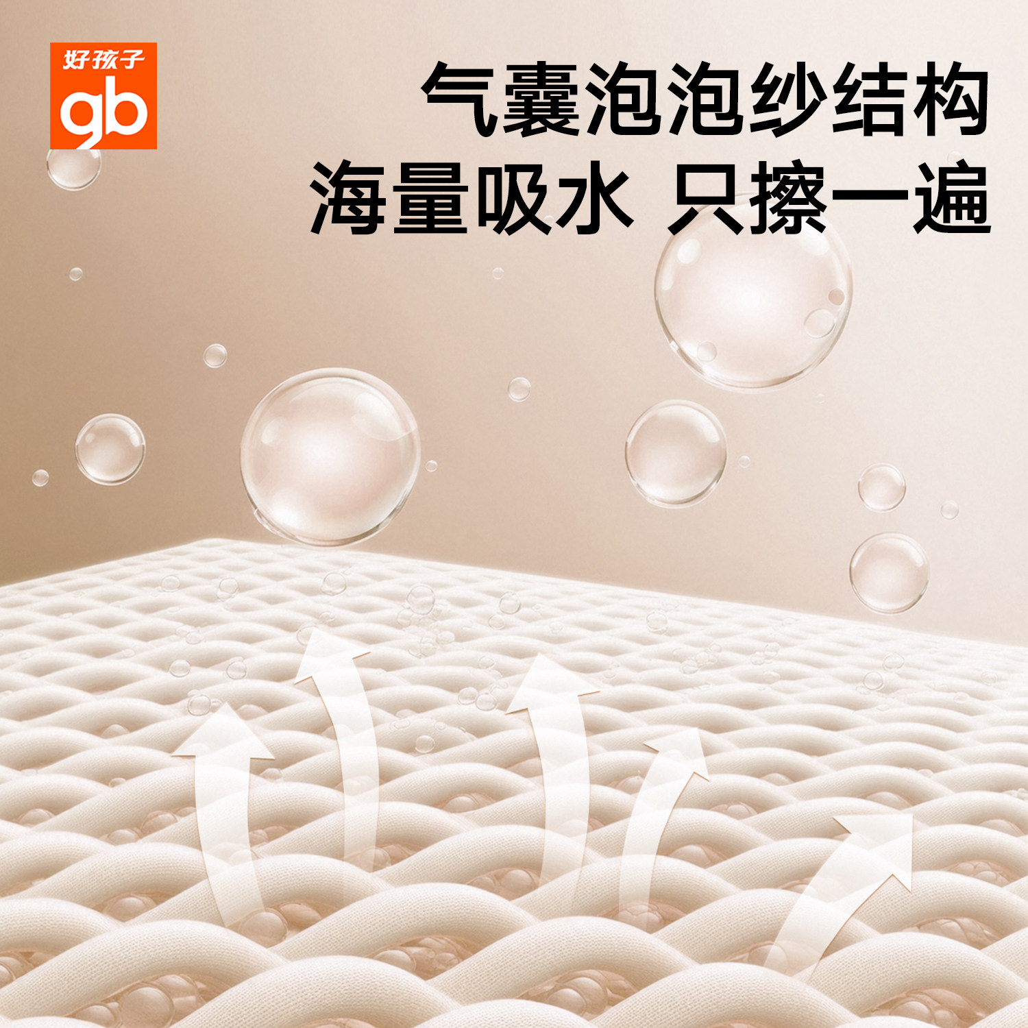 gb好孩子婴儿浴巾新生儿超软全棉儿童浴巾六层纱布浴巾宝宝洗澡巾