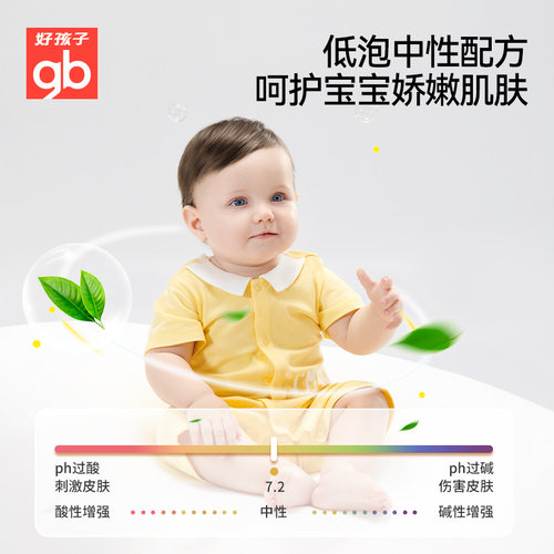 好孩子汉方系列婴儿茶皂素洗衣液宝宝酵素洗衣除污抑菌除螨去渍液 - 图3