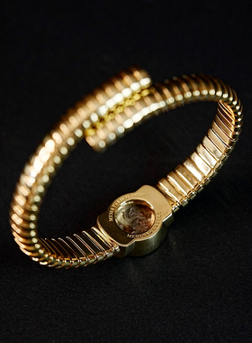 【已出欣赏】古希腊美杜莎古银币超级重磅Tubogas工艺弹力18k手镯