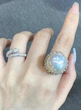 18K金欧泊日韩时尚潮流戒指