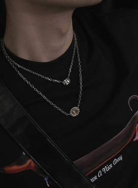 赵露思同款宝石闪钻项链叠戴颈链