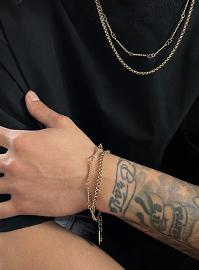 复古高级2024新款双层钛钢手链