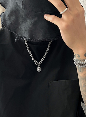 SAZ小众双层叠戴项链男
