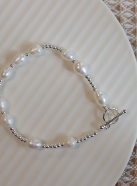 巴洛克珍珠镶嵌简约百搭叠戴日系