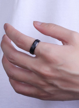 男士钛钢简约尾戒食指网红