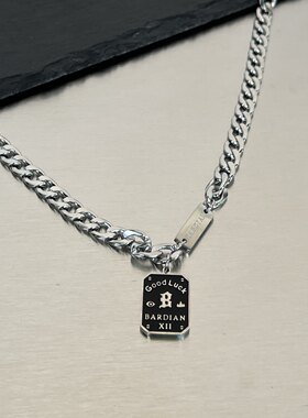 轻奢冷淡风好运钛钢项链男女