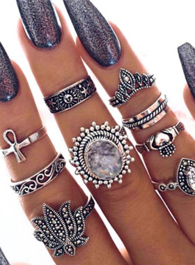 关节指环戒指合金欧美