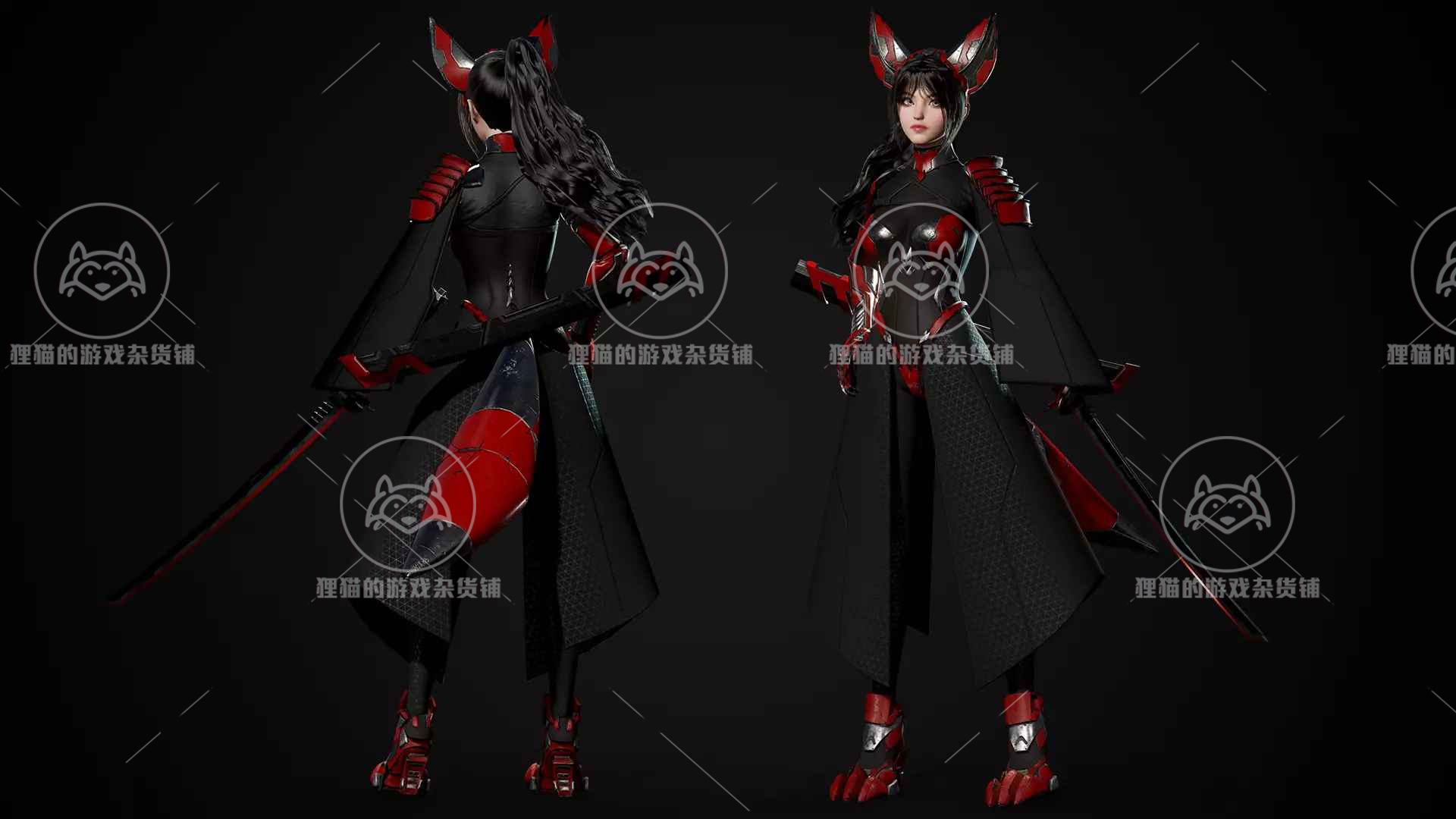 Unity Cosmo Fox Girl  Sci-fi Kitsune 1.0 科幻狐狸美女模型 - 图3