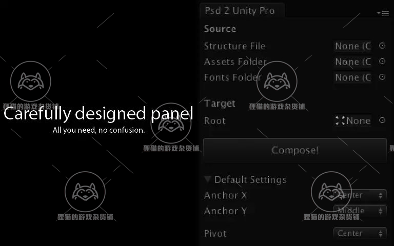 Unity 最新版 Psd 2 uGUI Pro 3.4.0 PSD转UGUI界面插件 含教程 - 图3