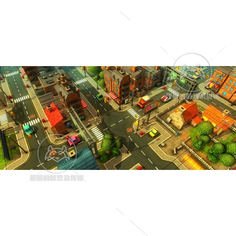 Unity Cartoon Town and Farm卡通城镇农场场景素材包 1.0-图1