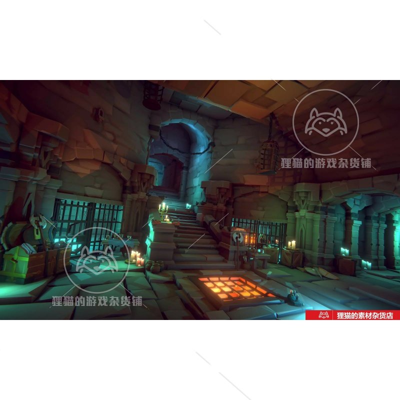 Polystyle Unity最新版 POLYSTYLE_Medieval Dungeons 1.0低模中世纪地牢_虎窝淘
