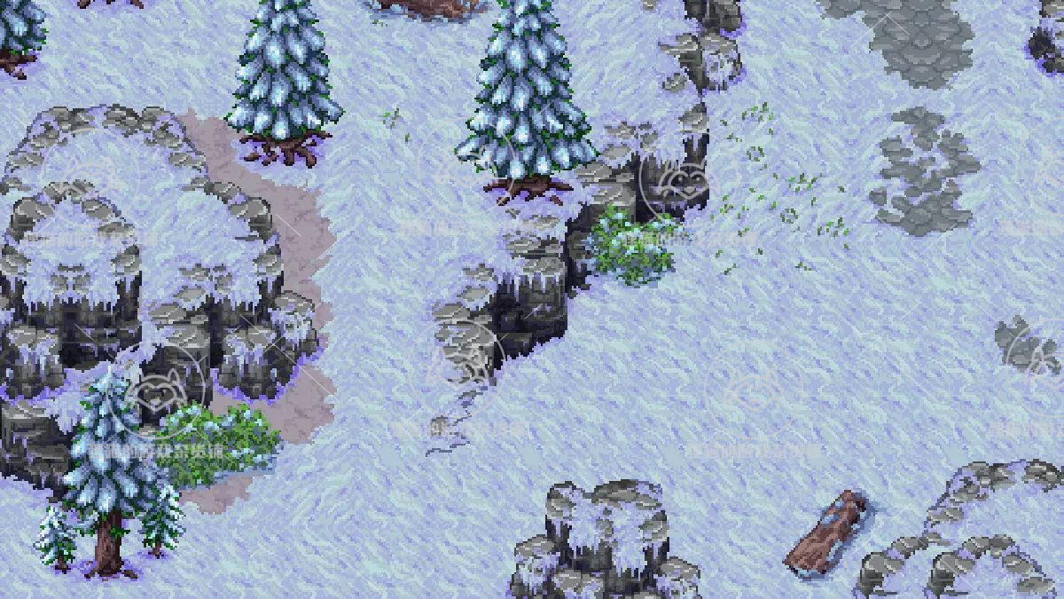 Itch.io RPG Worlds Snowy Lands 2.0 RPG世界2D雪景精灵图 - 图2