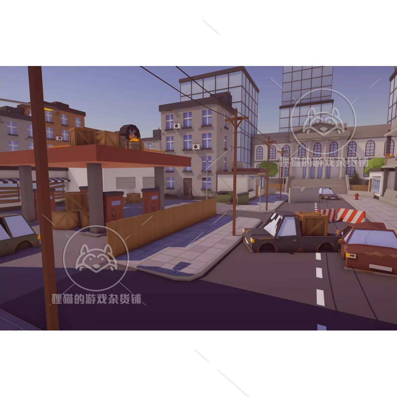 Unity Low Poly FPS Map Vol.1 1.02 包更 低模射击游戏城市场景 - 图2