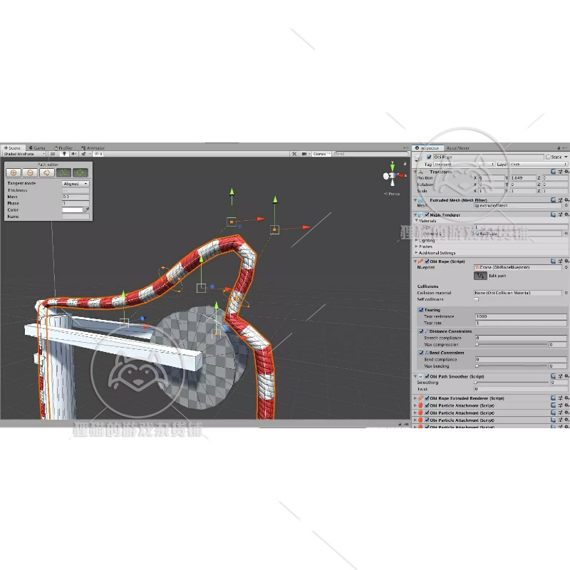 Unity 最新版 Obi Rope 6.5.4 高级绳索绳子物理模拟工具插件 - 图0