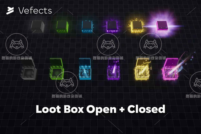 Unity Loot VFX 1.0.2023 Stylized special effects package when the treasure chest is opened