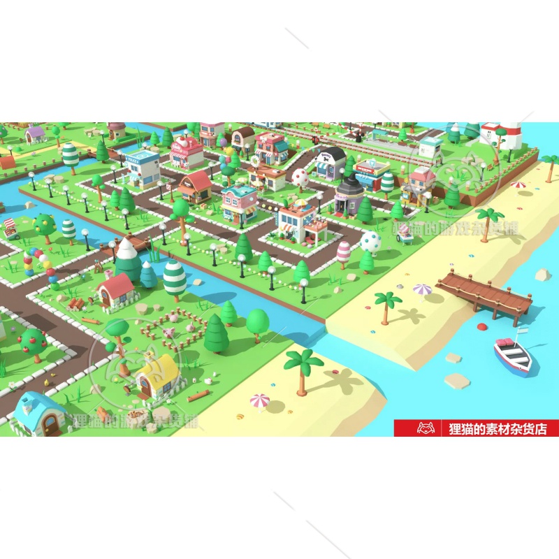 Unity Cartoon Town - Low Poly Assets 1.4.2 低模卡通小镇资源 - 图3