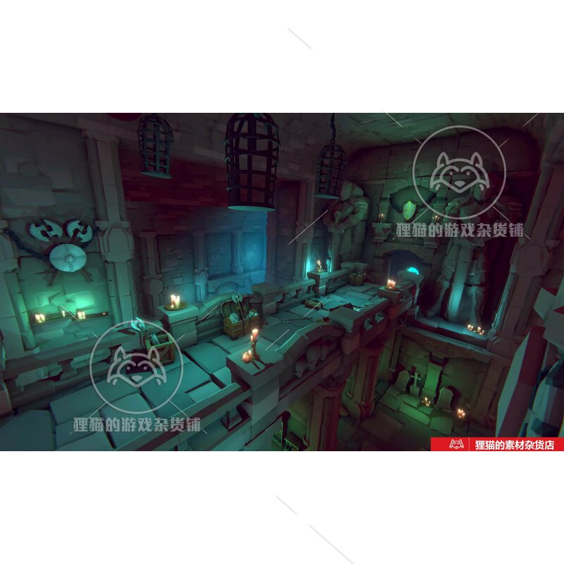 Polystyle Unity最新版 POLYSTYLE_Medieval Dungeons 1.0低模中世纪地牢_虎窝淘