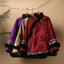 0210 Vegetarian Womens House Womens Dress Embroidered Wife Cotton Clothing