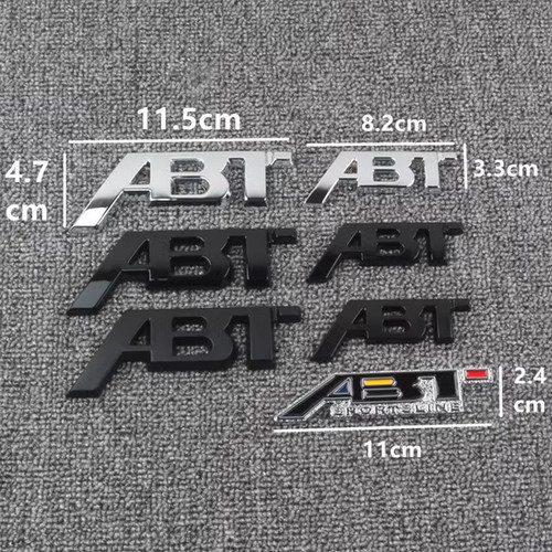 适用奥迪A4LA6L大众ABT车标改装车贴中网标尾标车身abt车标装饰贴 - 图0