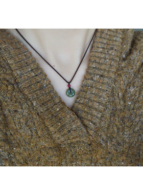 好看的和田玉平安扣项链